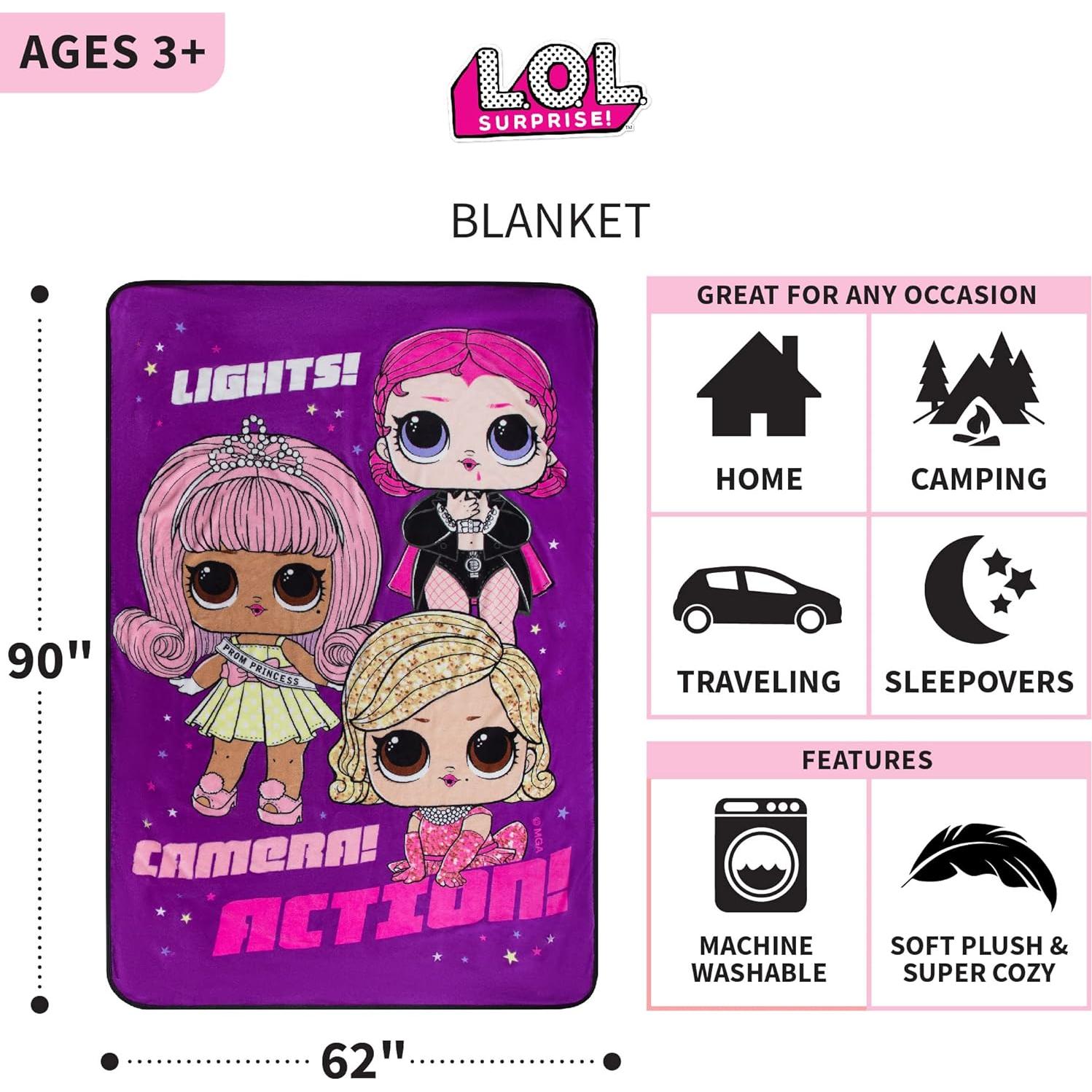 Manta Franco Kids LOL Surprise 157x229 cm Micro Raschel