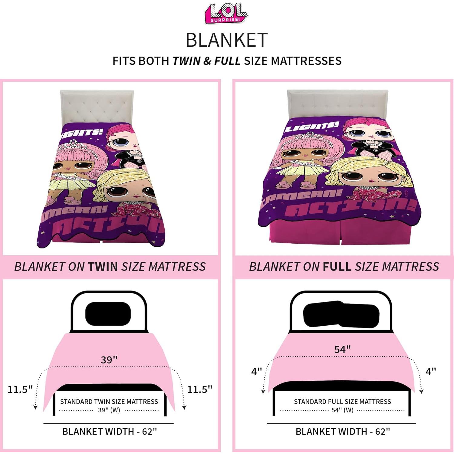 Manta Franco Kids LOL Surprise 157x229 cm Micro Raschel