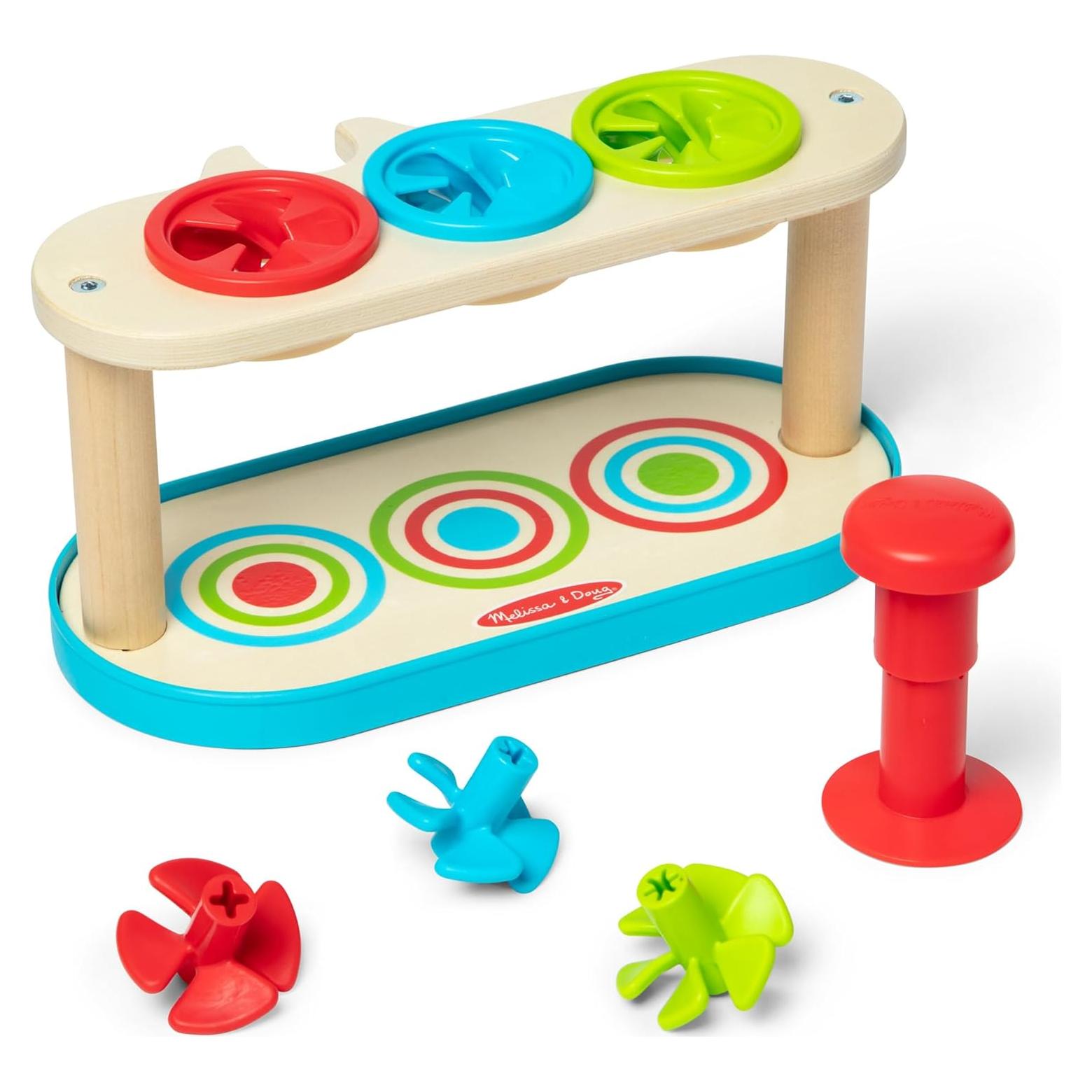 Juguete de Desarrollo Melissa & Doug con Trompos 2+ - Madera FSC