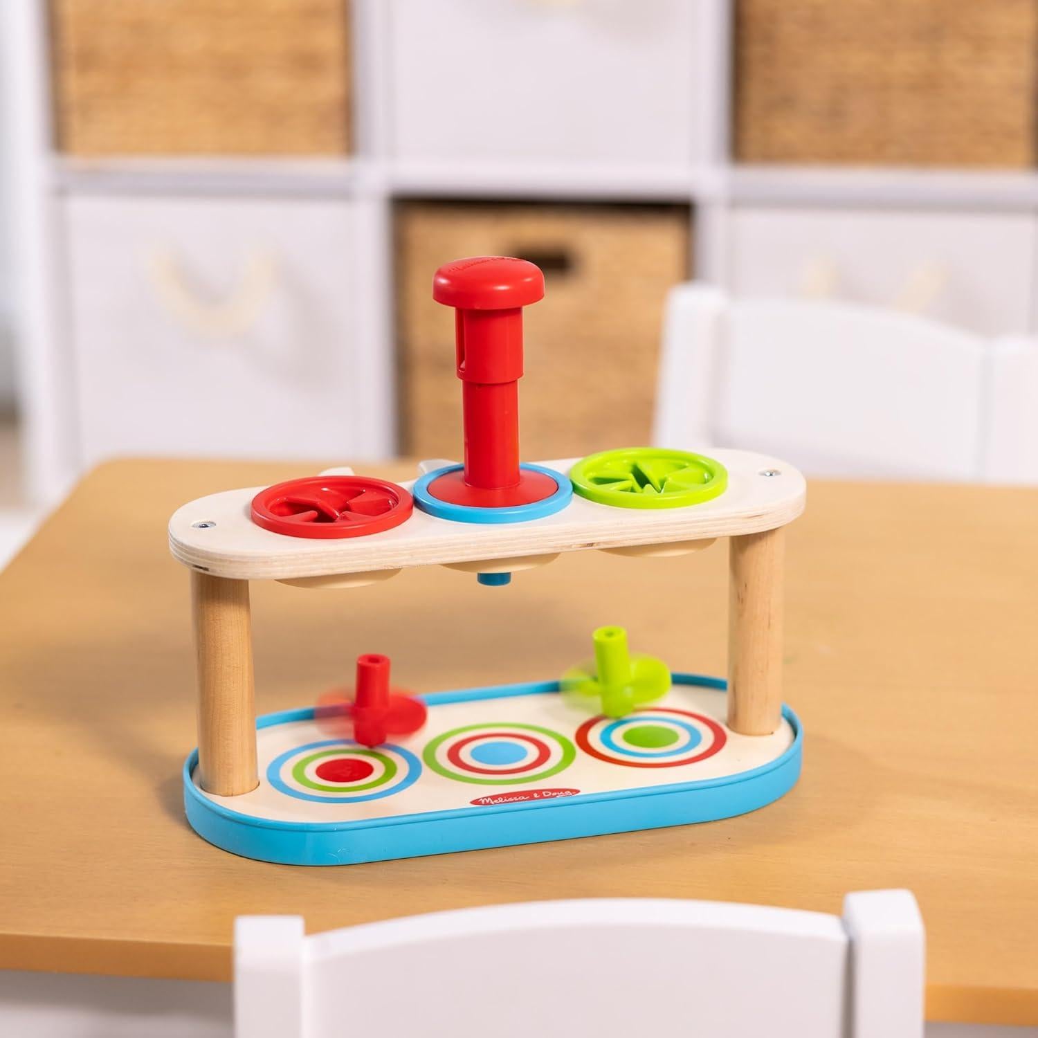 Juguete de Desarrollo Melissa & Doug con Trompos 2+ - Madera FSC