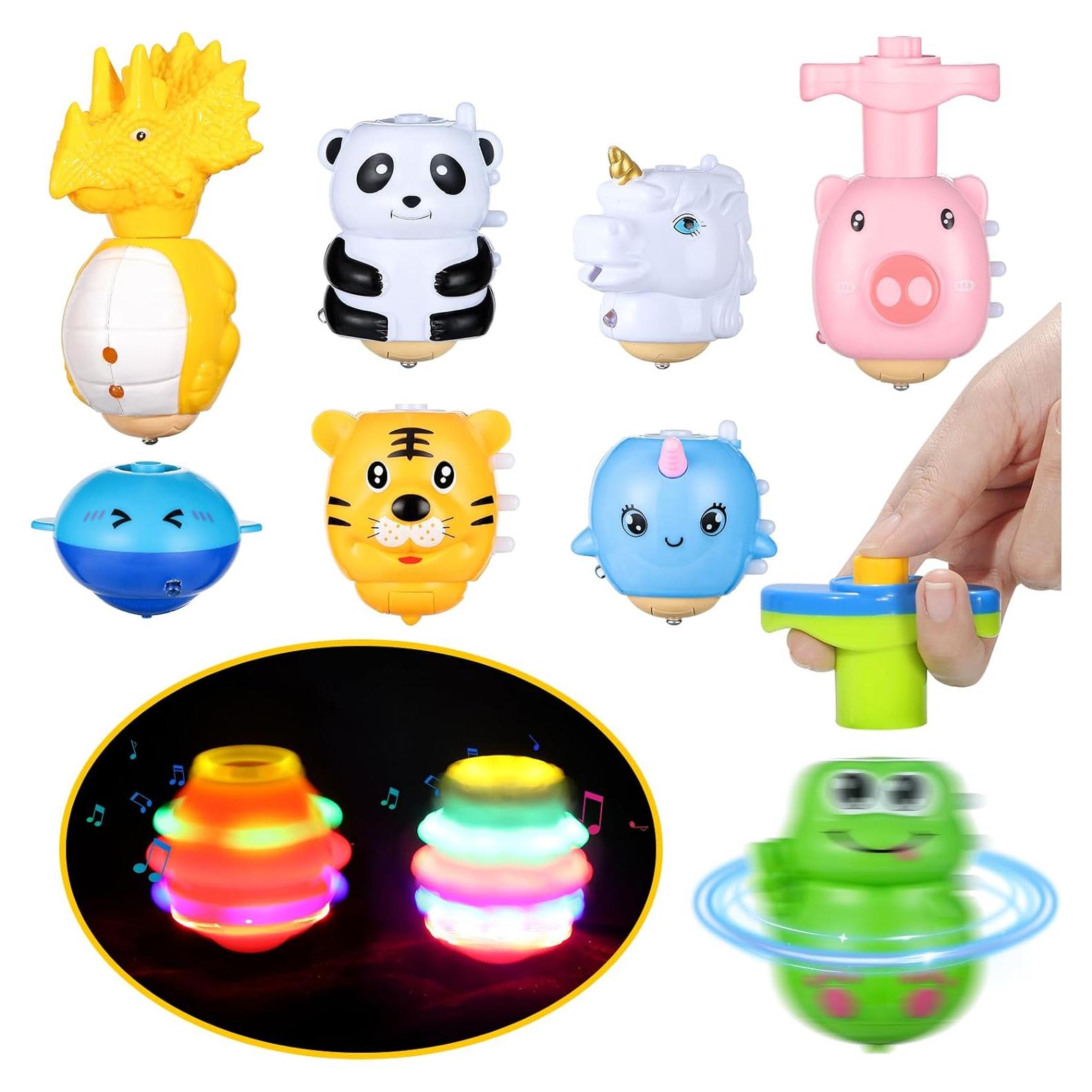 Trompos Iluminados SCIONE 10 Pcs para Niños - Juguetes de Fiesta