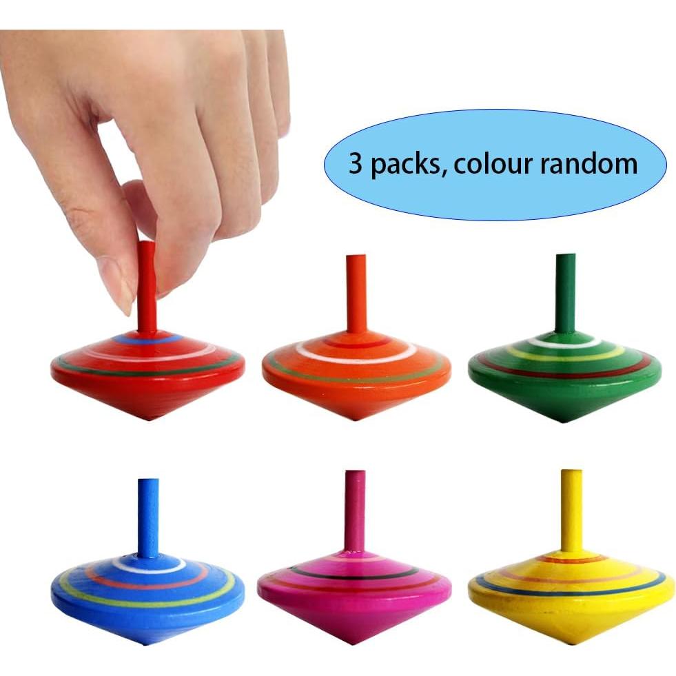 Trompos de Madera GoodPlay, 3 Pzs Juguetes Educativos