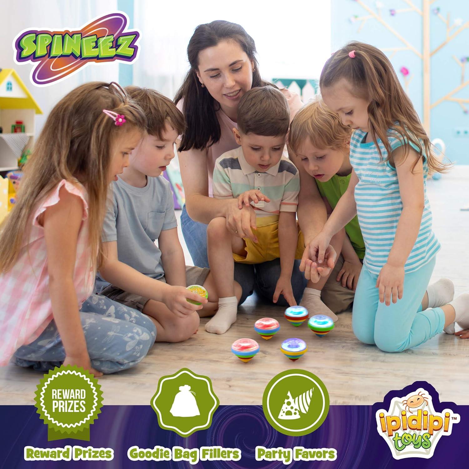 Trompos Iluminados IPIDIPI TOYS - Paquete de 12 - Azul