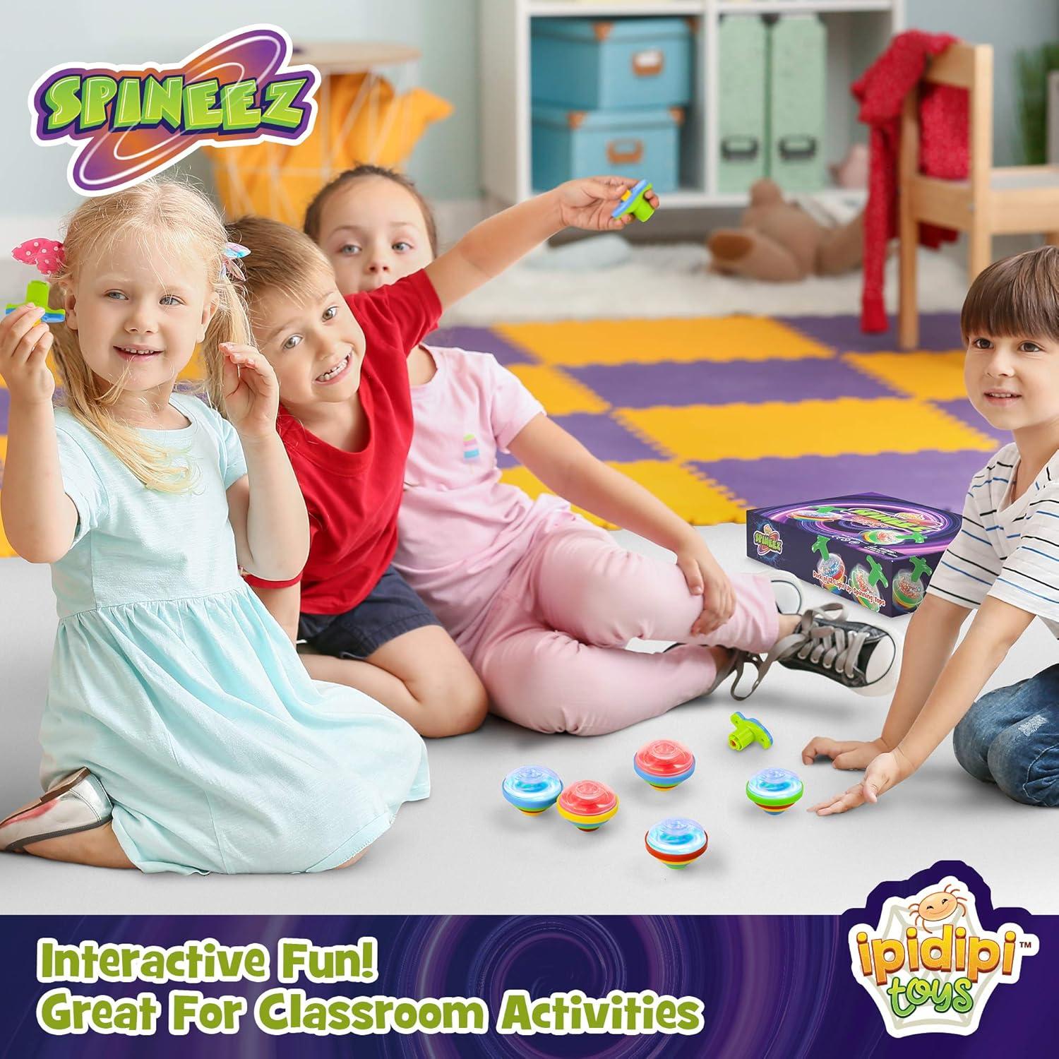 Trompos Iluminados IPIDIPI TOYS - Paquete de 12 - Azul