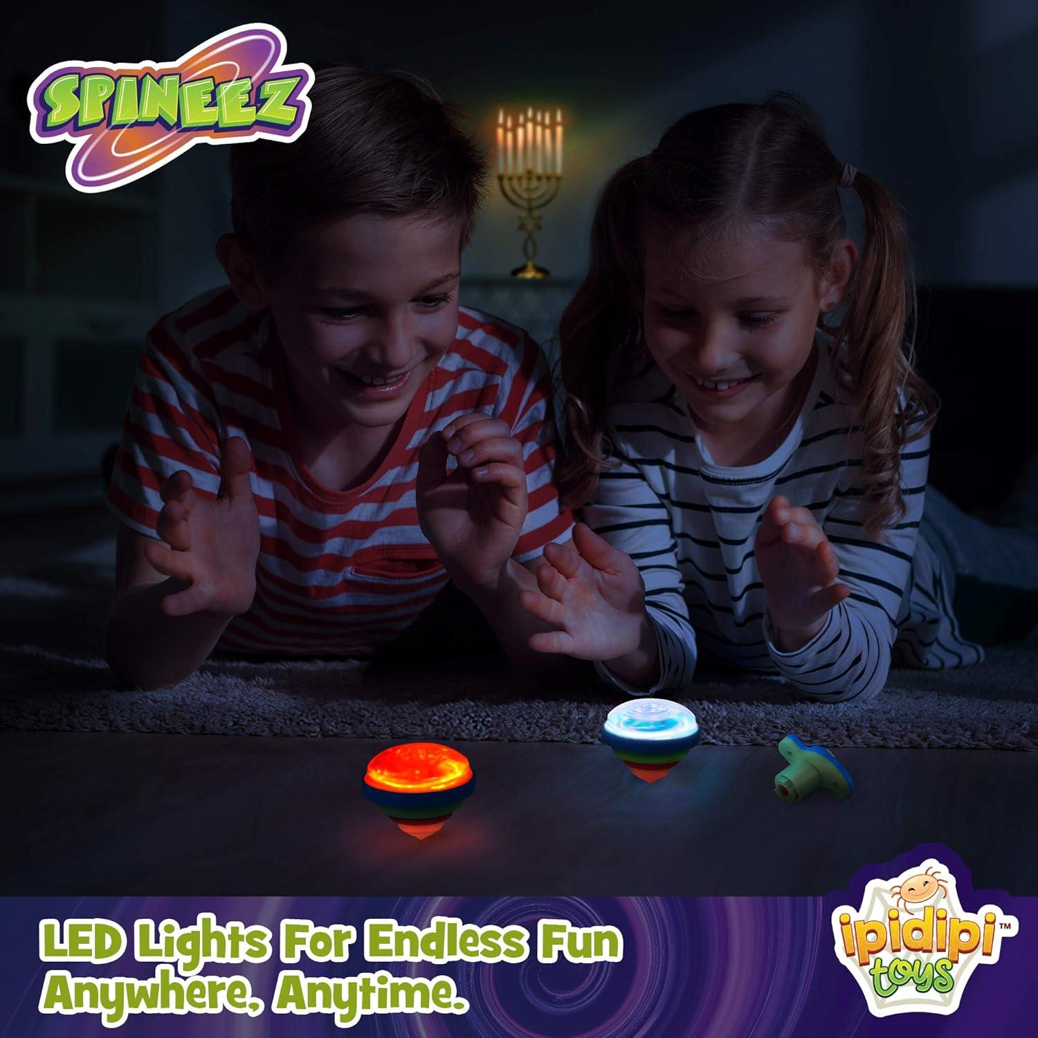 Trompos Iluminados IPIDIPI TOYS - Paquete de 12 - Azul