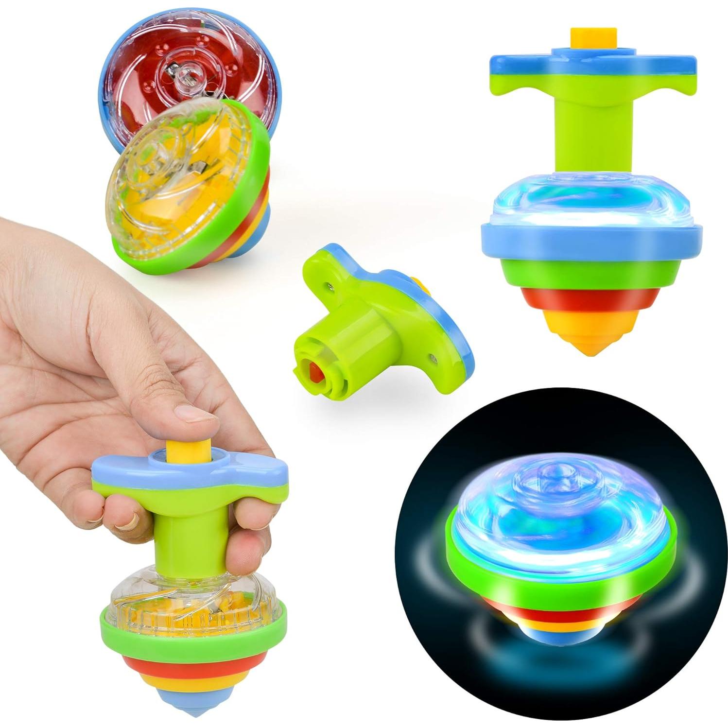 Trompos Iluminados IPIDIPI TOYS - Paquete de 12 - Azul