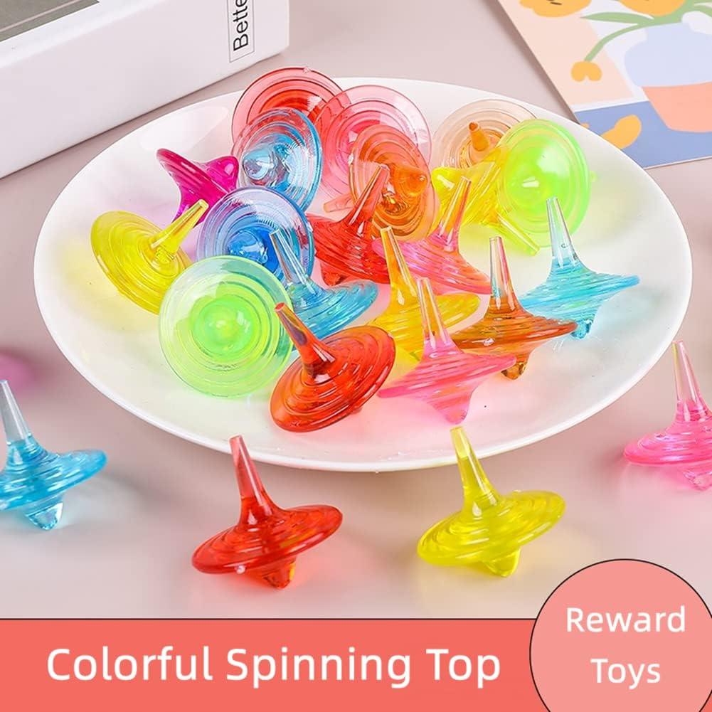 Trompos de Acrílico para Niños SPRMUD - 12 PCS Coloridos