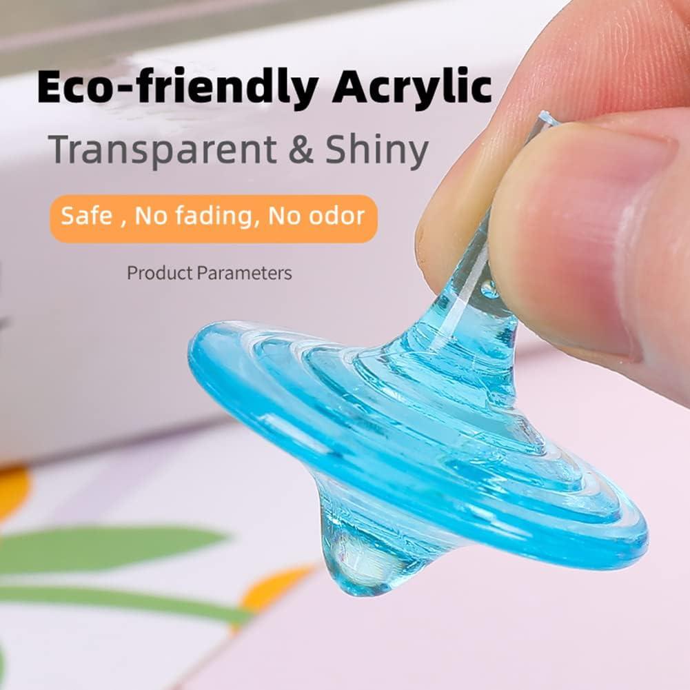 Trompos de Acrílico para Niños SPRMUD - 12 PCS Coloridos