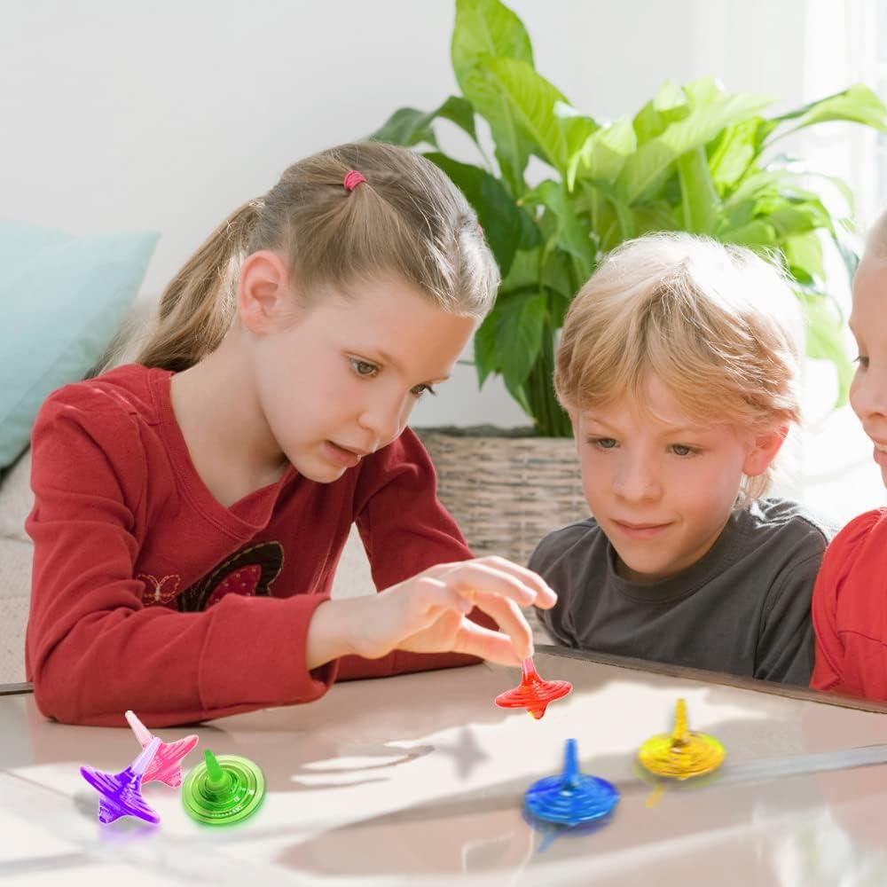 Trompos de Acrílico para Niños SPRMUD - 12 PCS Coloridos