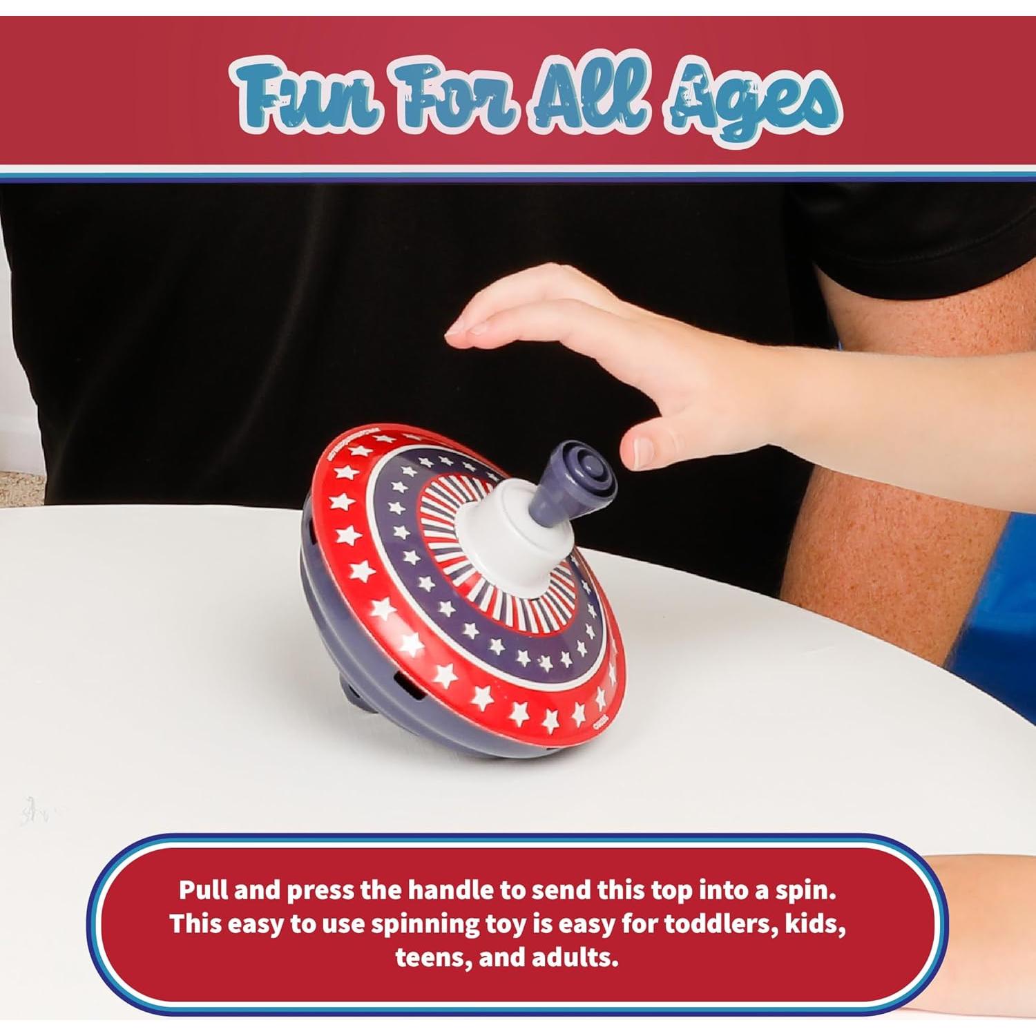 Trompo Way Back Toys, Juguete giratorio colorido 12.7 cm