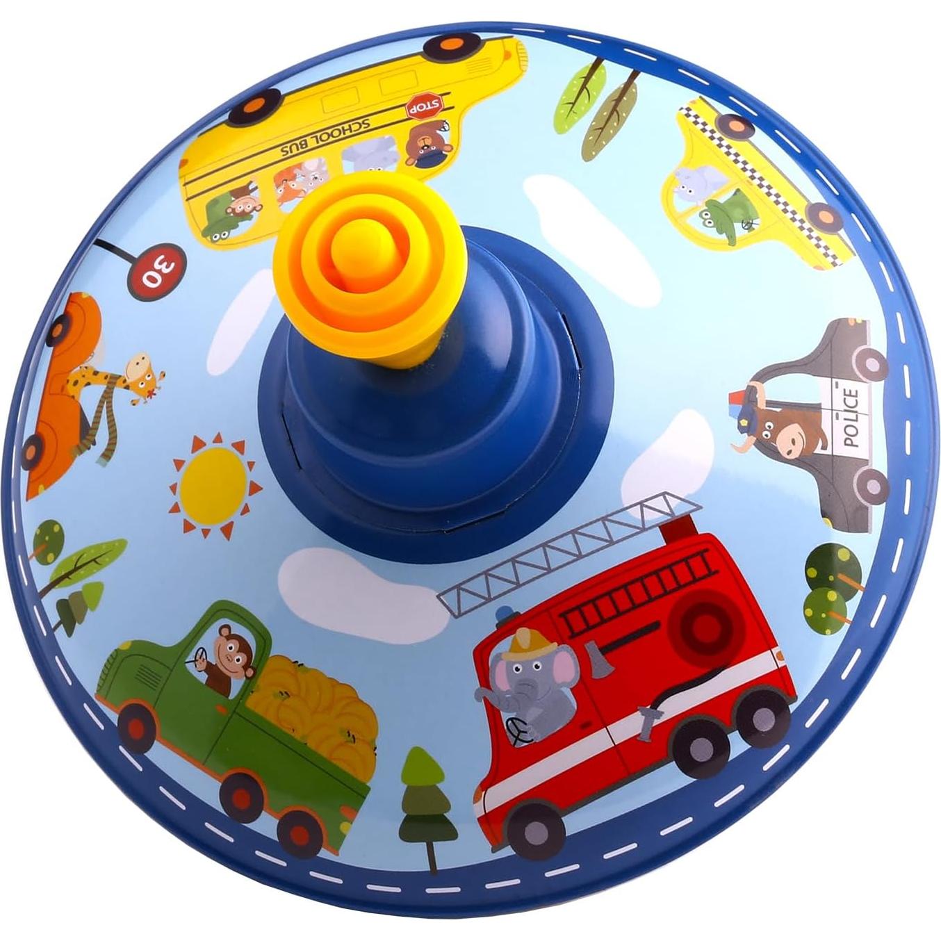 Trompo Retro de Lata Beeqoo para Niños - Juguete Clásico 13.97 cm