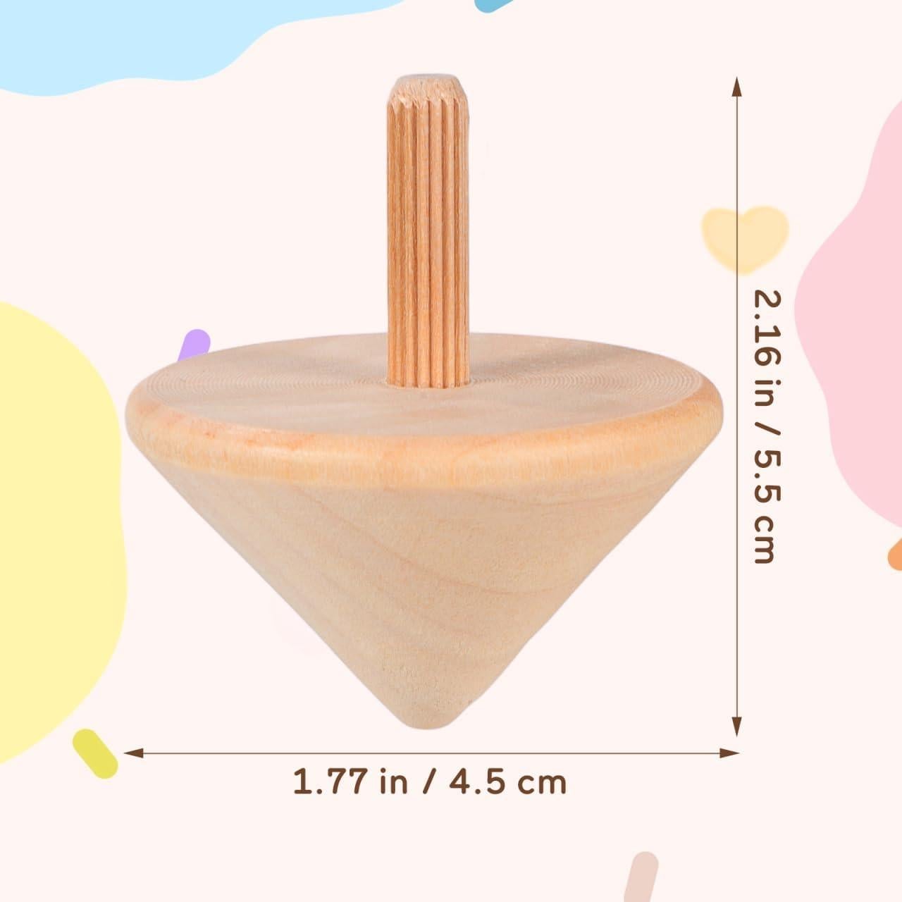 Trompos de Madera Sin Terminar NUOBESTY 12 Piezas DIY