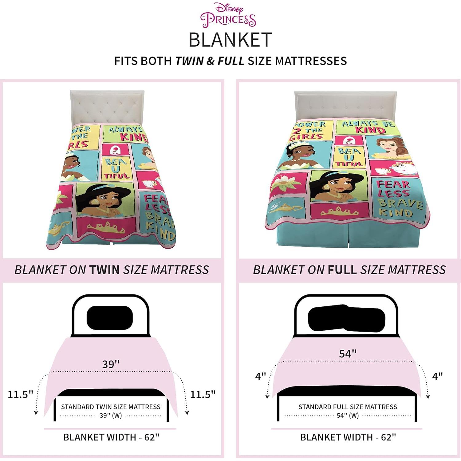 Manta Suave para Niños Disney Princesa 157x229 cm Franco