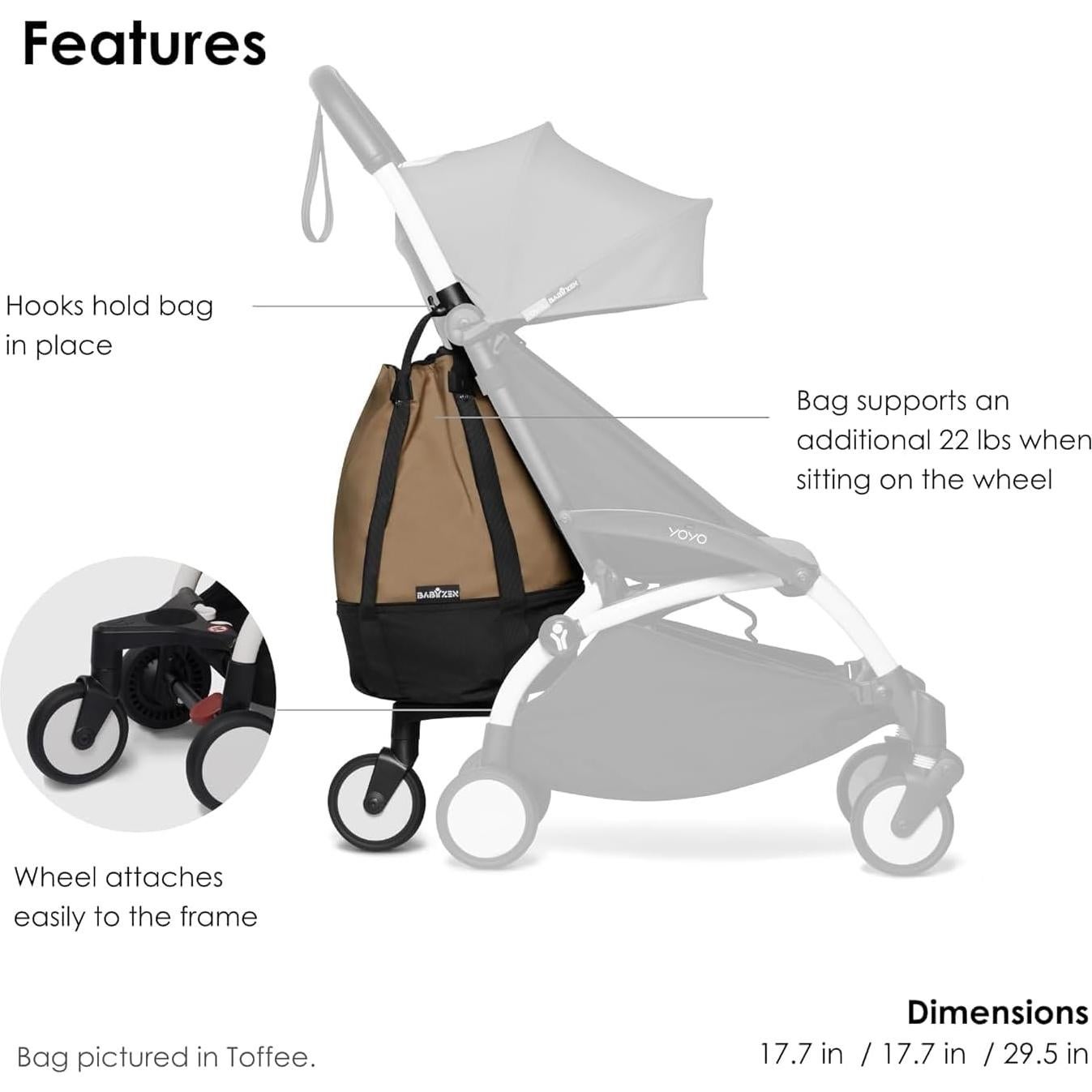 Bolsa de Almacenamiento Babyzen YOYO Gris - Soporta 10 kg