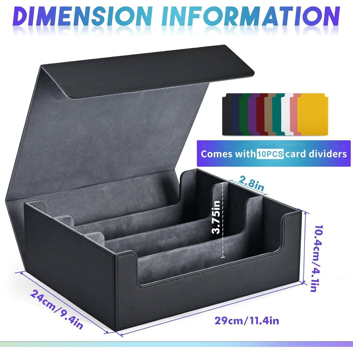 Caja de Almacenamiento de Cartas UAONO 1800+ Magnética Negra