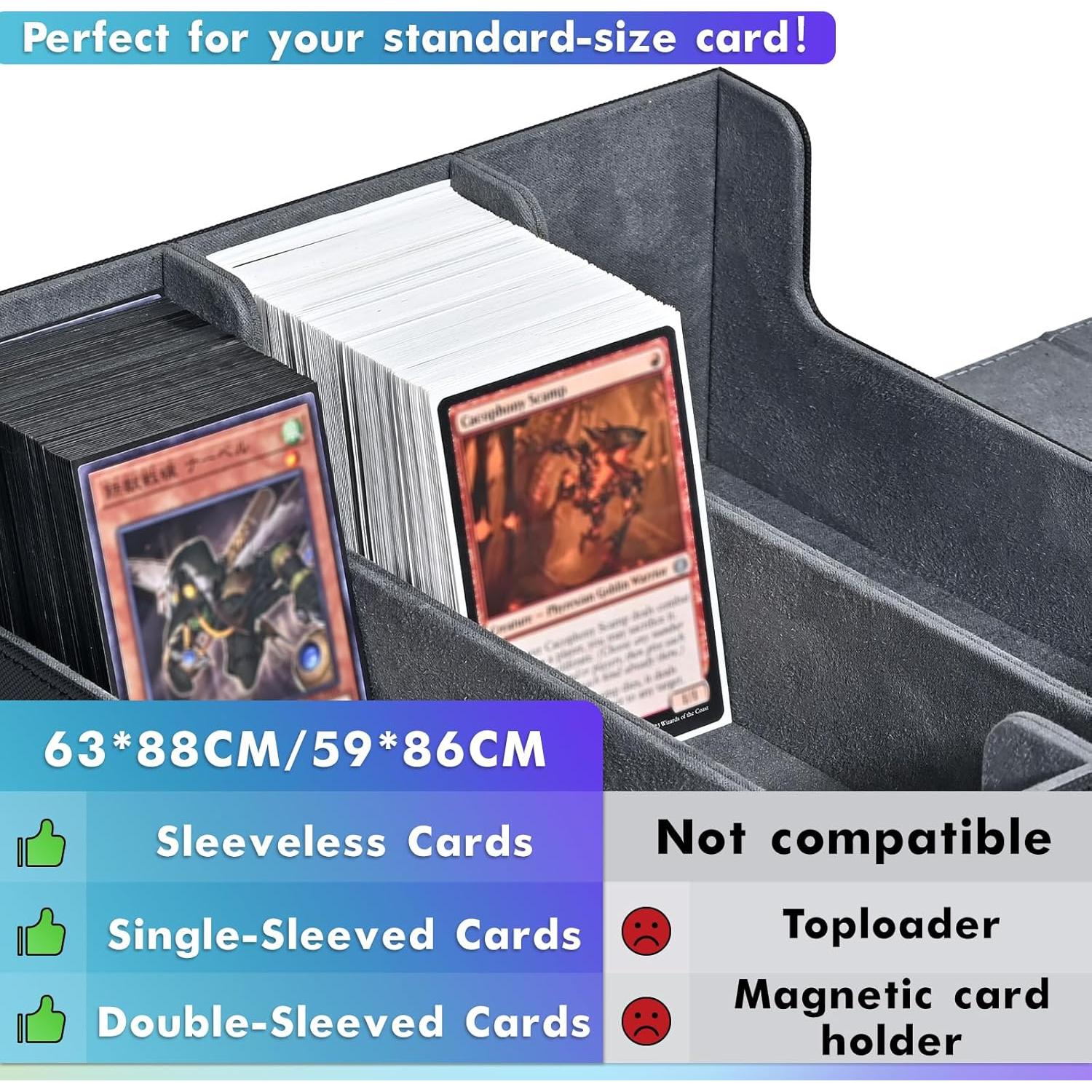 Caja de Almacenamiento de Cartas UAONO 1800+ Magnética Negra