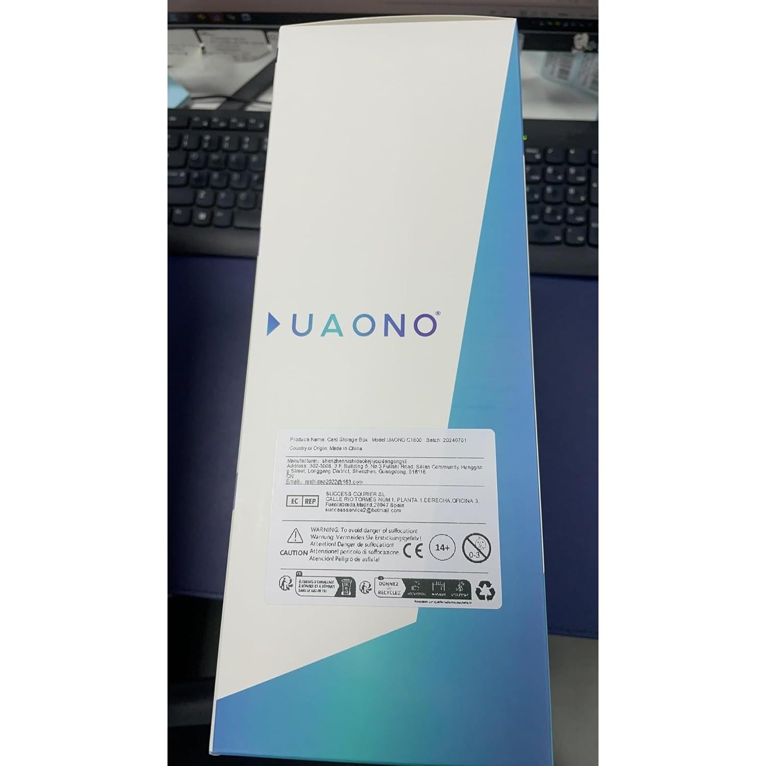 Caja de Almacenamiento de Cartas UAONO 1800+ Magnética Negra