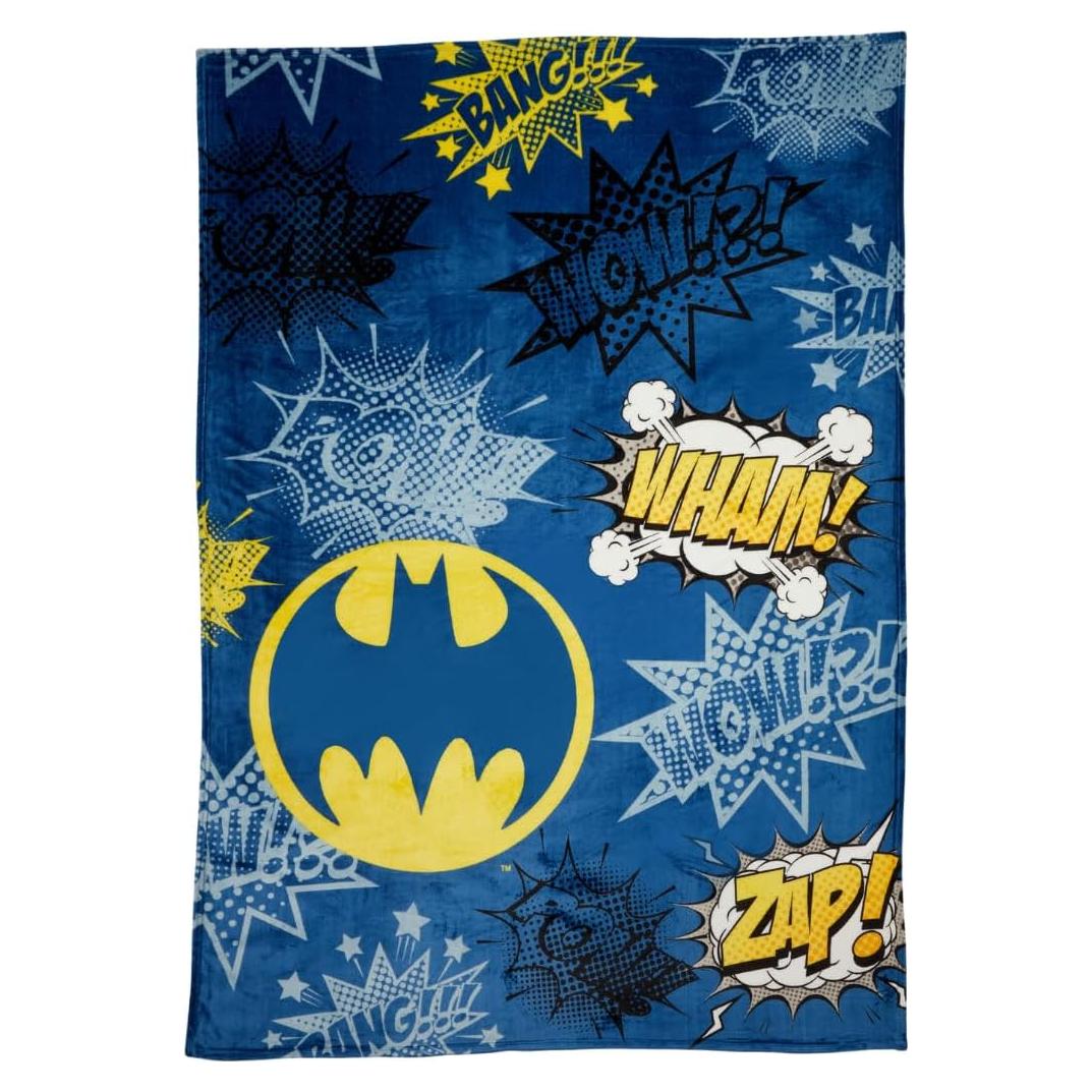 Manta Batman Franco Kids 157x229 cm Suave y Colorida