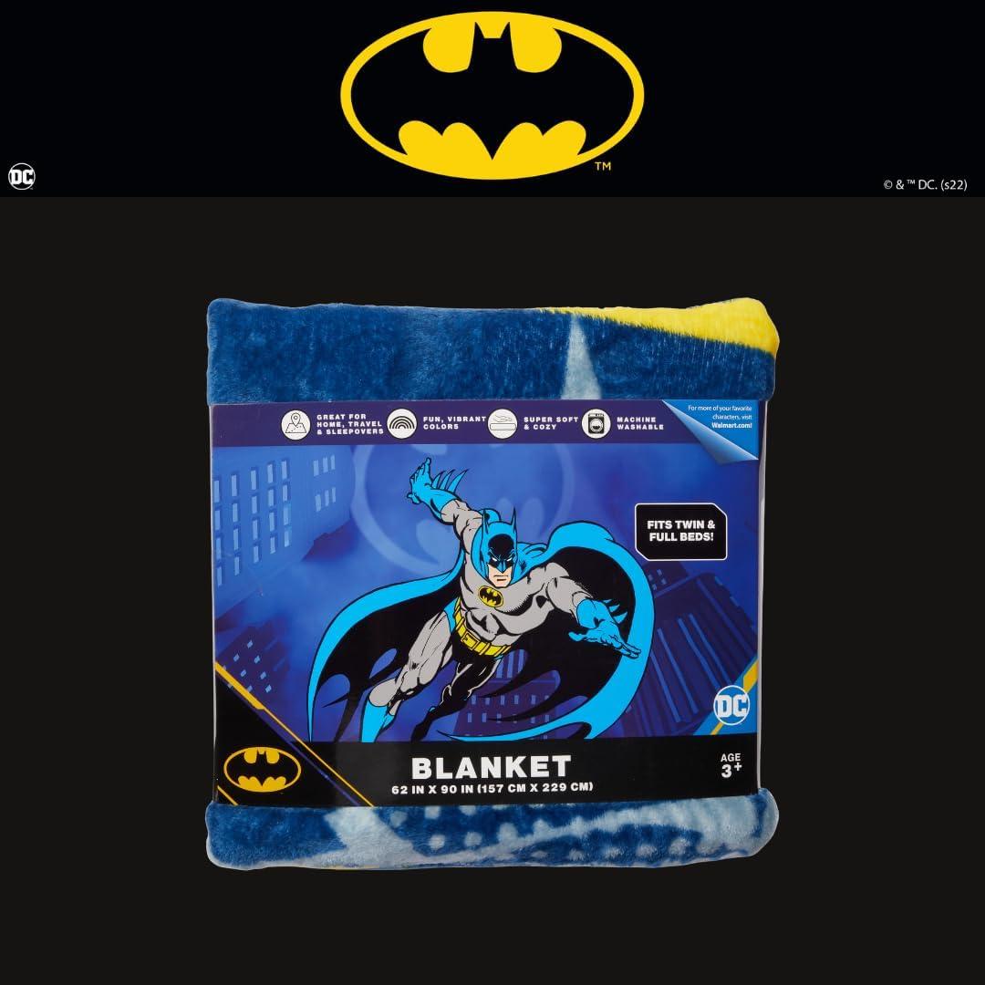 Manta Batman Franco Kids 157x229 cm Suave y Colorida