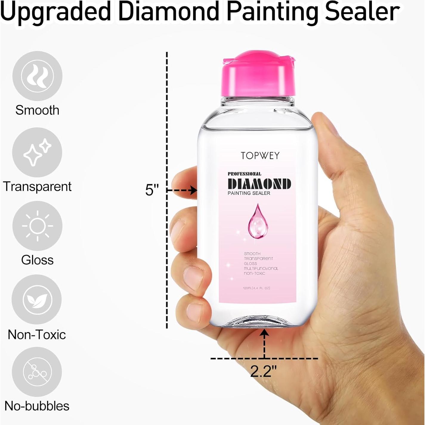 Sellador de Pintura de Diamante Topwey - 3 x 125 ml, No Tóxico
