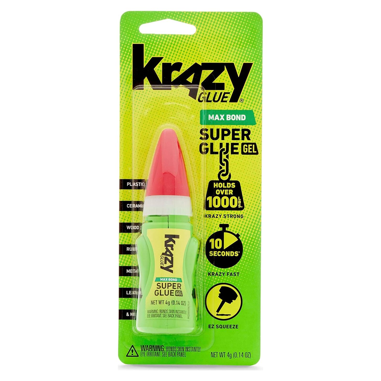 Krazy Glue Max Bond Gel 4 g - Super Pegamento Transparente