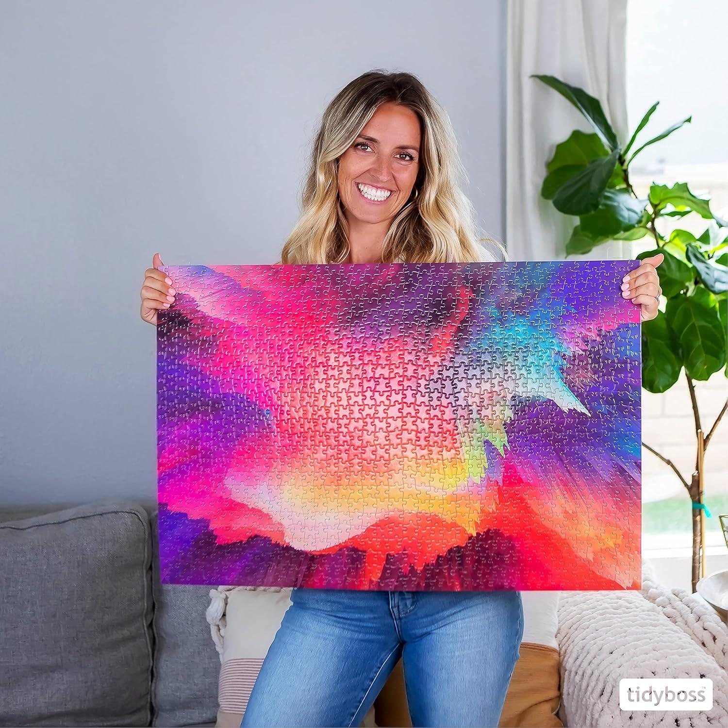 Paquete de 6 Hojas de Pegamento para Rompecabezas Tidyboss 1000 Piezas