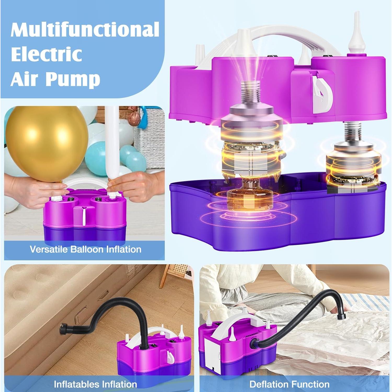 Bomba de aire eléctrica jojnawa 3 en 1 para globos y flotadores