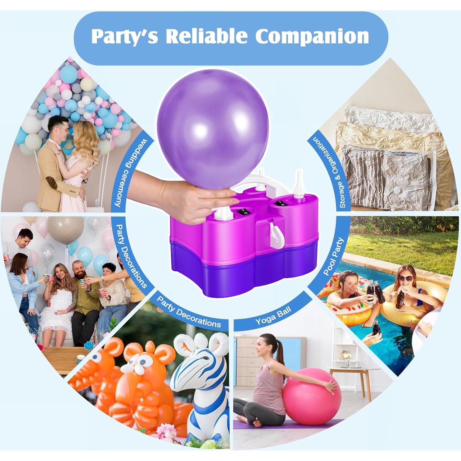 Bomba de aire eléctrica jojnawa 3 en 1 para globos y flotadores