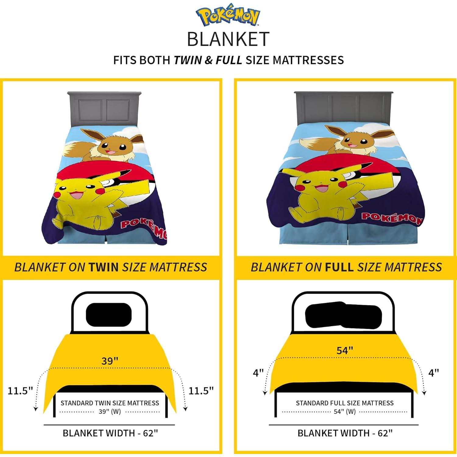 Manta de Felpa Franco Kids 157x229 cm Pokémon Multicolor