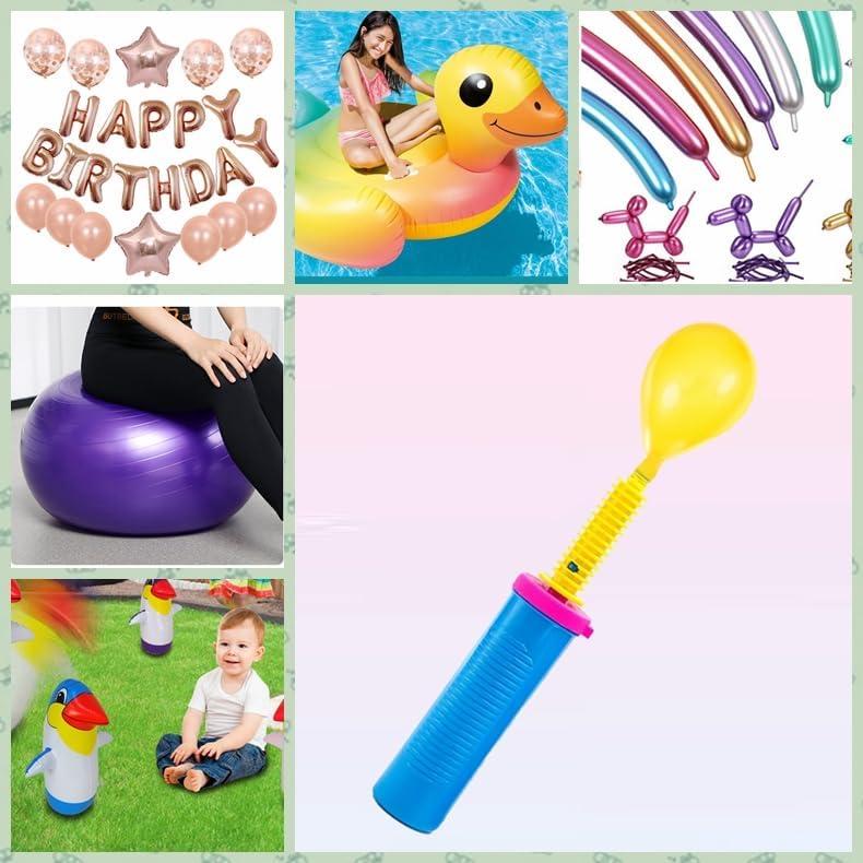 Bomba de globo de mano Luszmoax - Inflador doble acción 31x5.6cm