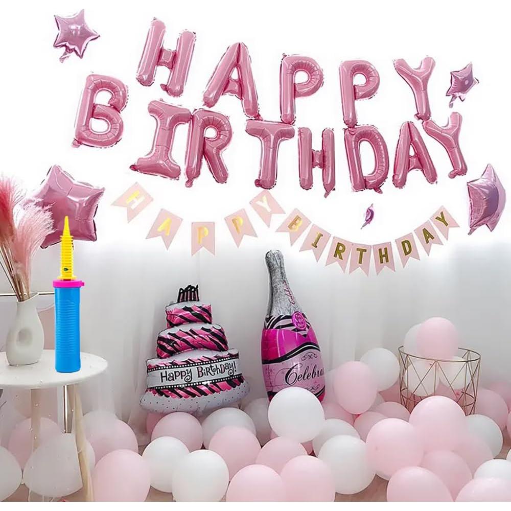 Bomba de globo de mano Luszmoax - Inflador doble acción 31x5.6cm