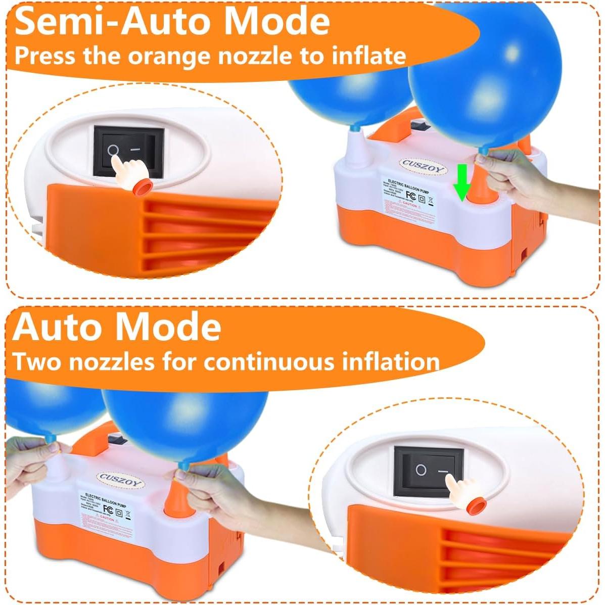 Bomba de Globo Eléctrica CUSZOY 600W con 2 Modos y Accesorios