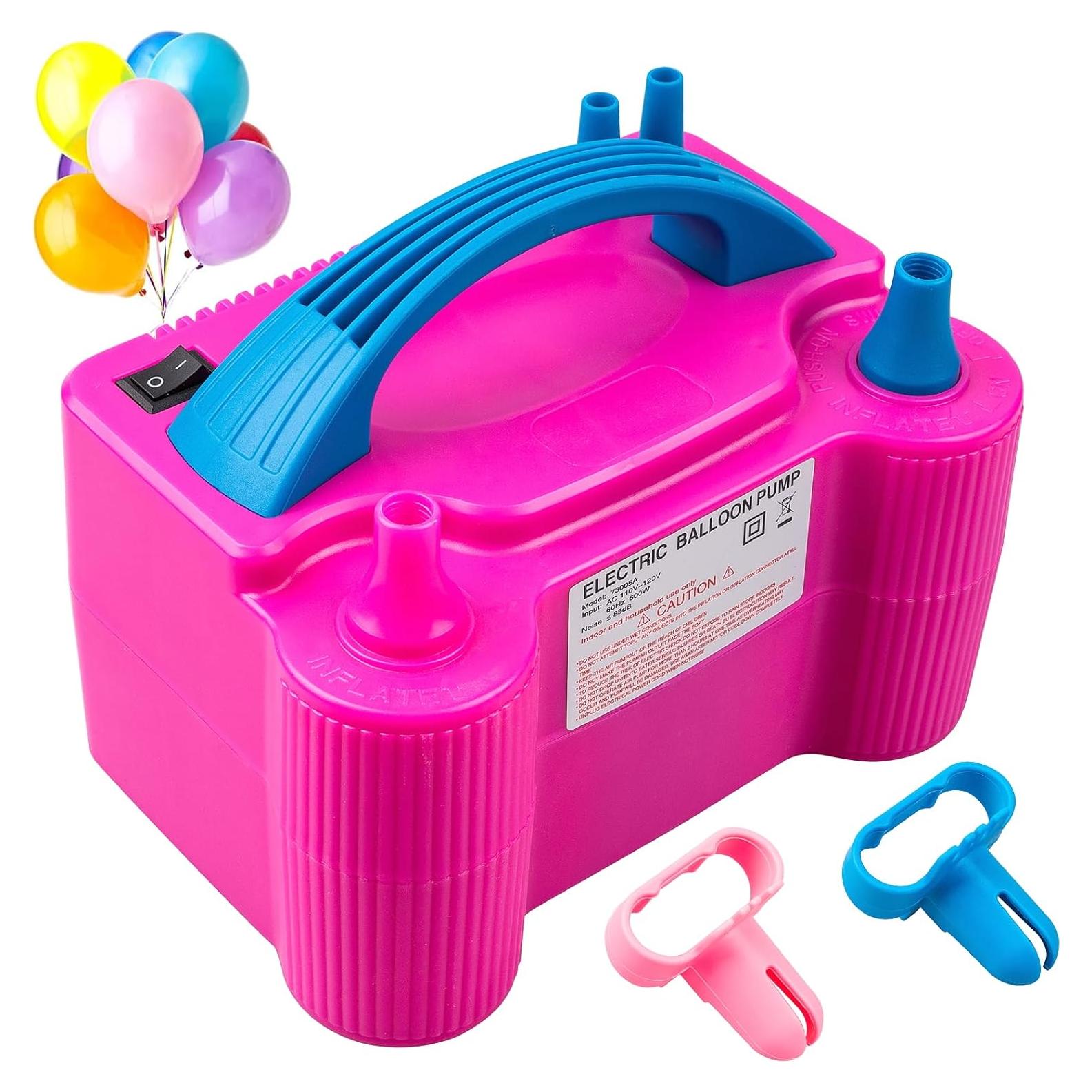 Bomba de Globo Eléctrica Siasky 600W Doble Boquilla Roja