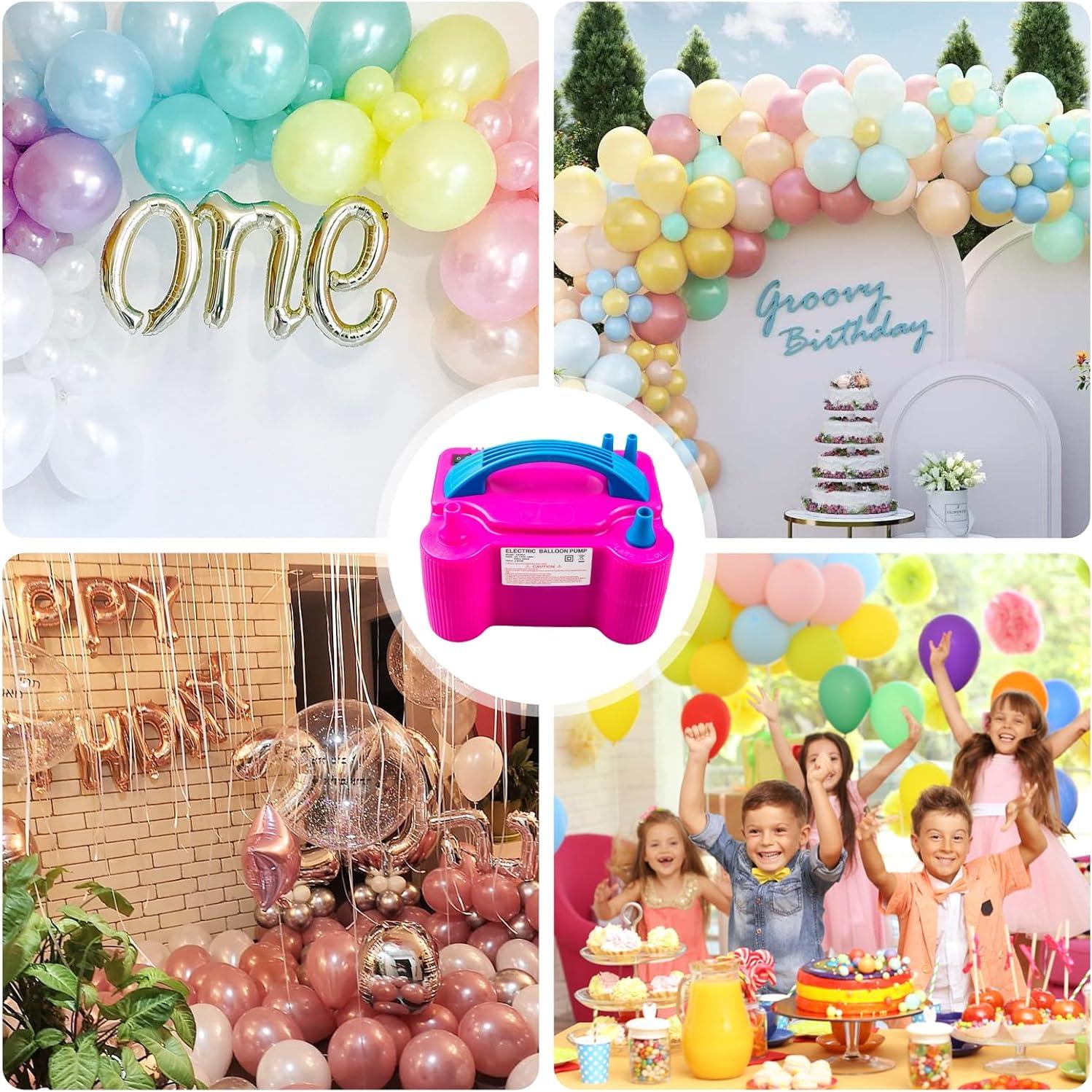 Bomba de Globo Eléctrica Siasky 600W Doble Boquilla Roja