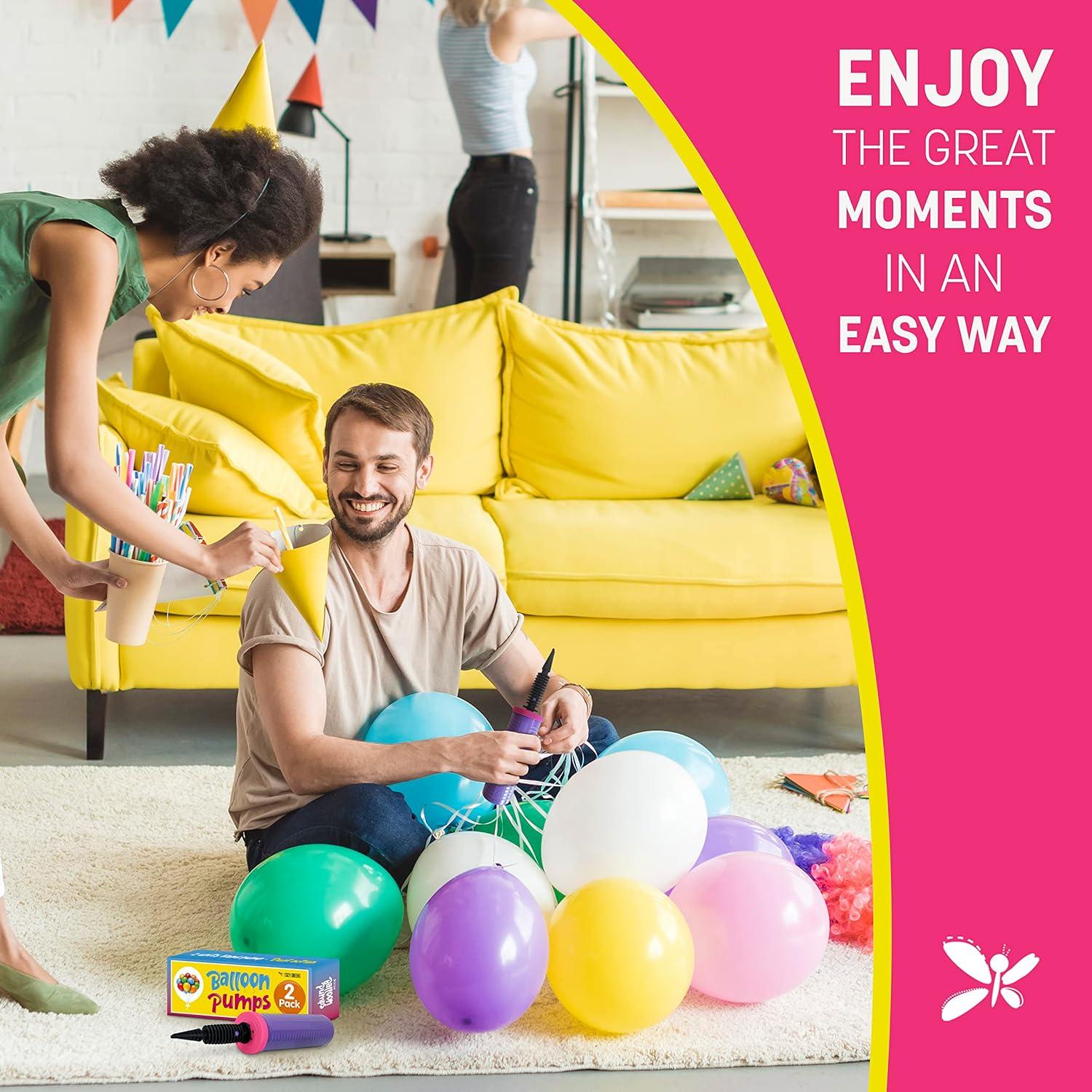 Bomba de Globo Manual COZY GREENS - Paquete de 2, Ergonomía