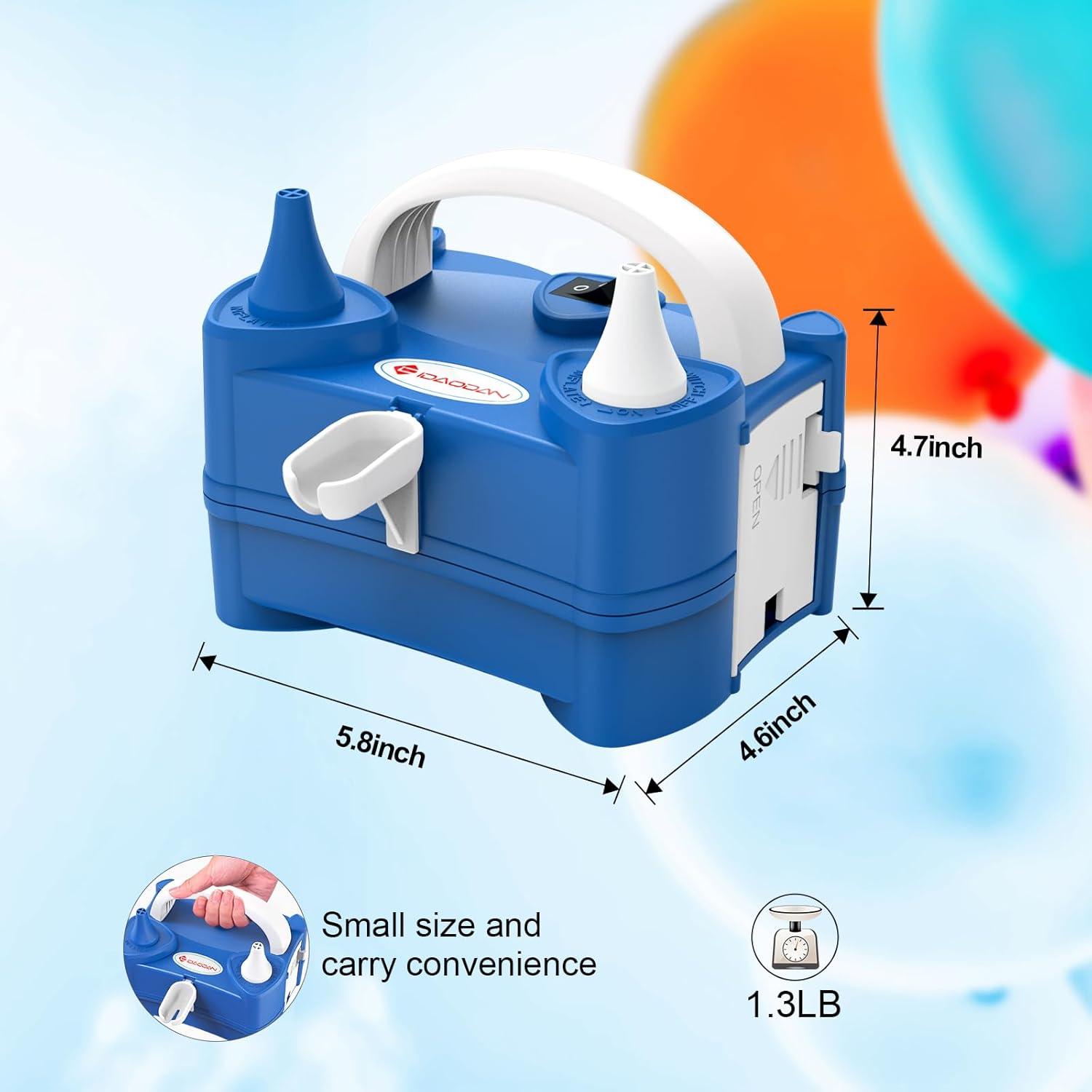 Bomba de Aire Eléctrica IDAODAN 600W Doble Boquilla Azul