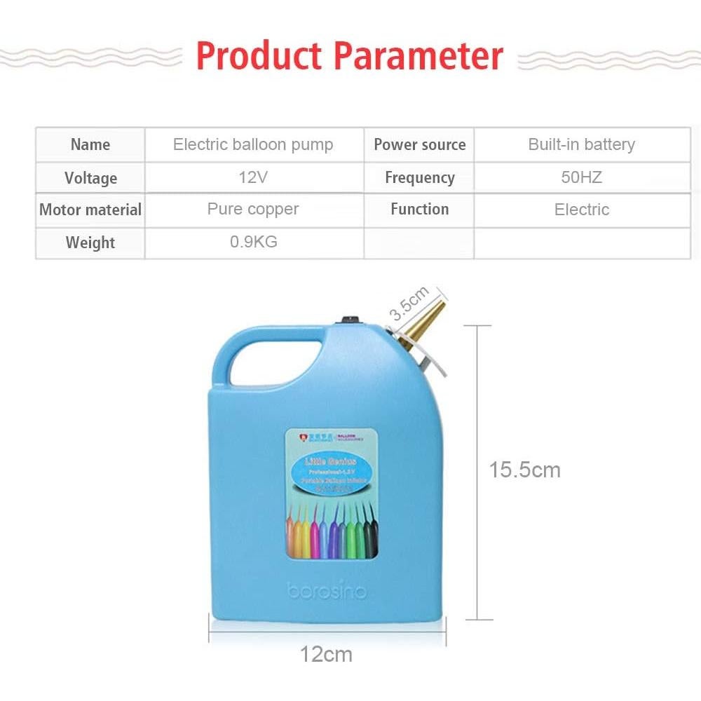 Inflador de Globos Eléctrico Portátil Carephy Azul 12x15 cm
