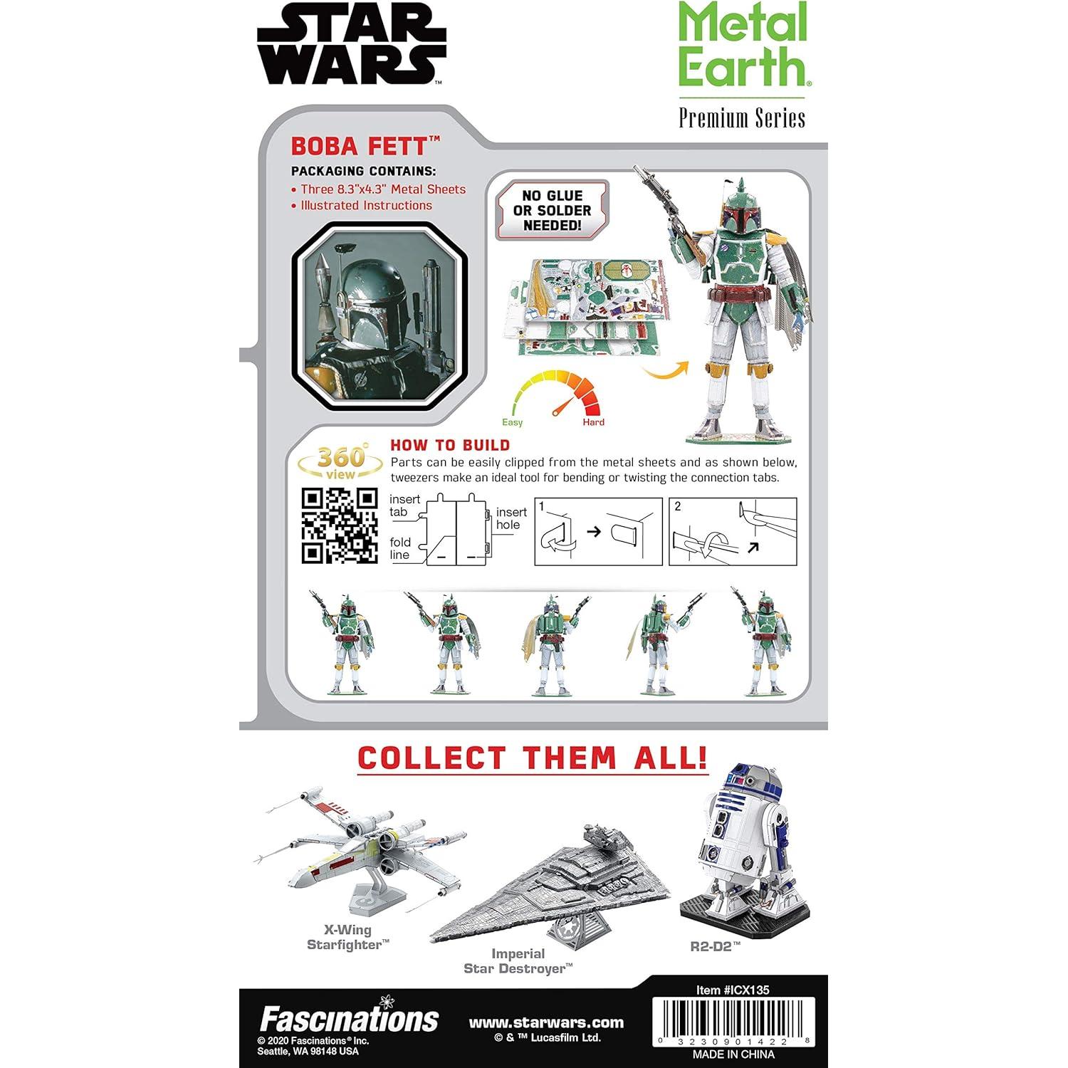 Kit de Modelo 3D Boba Fett Metal Earth - 165 Piezas