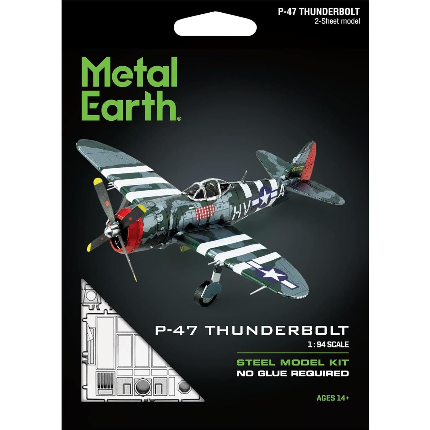 Kit de Modelo 3D de Metal P-47 Thunderbolt Metal Earth