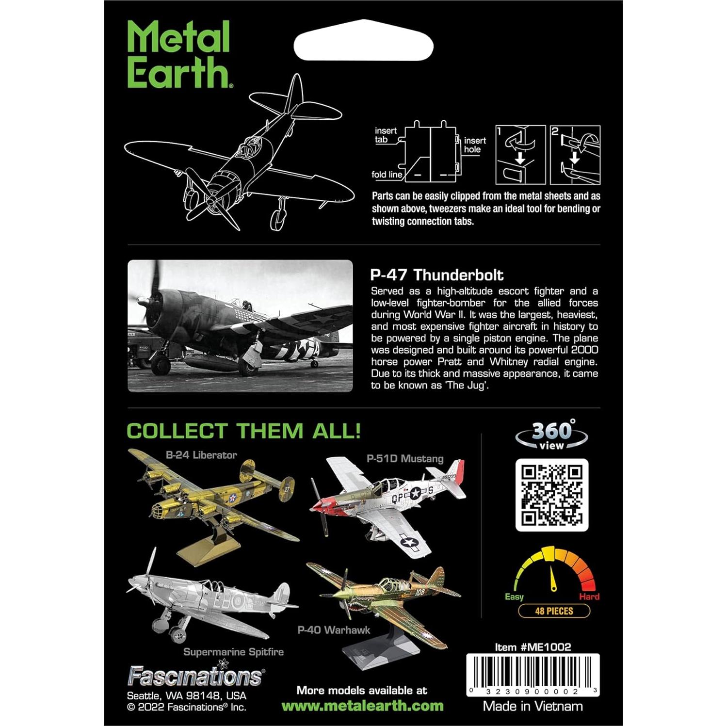 Kit de Modelo 3D de Metal P-47 Thunderbolt Metal Earth