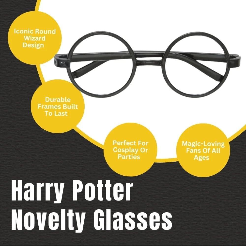 Gafas Negras Harry Potter - Paquete de 4 - Cosplay Mágico