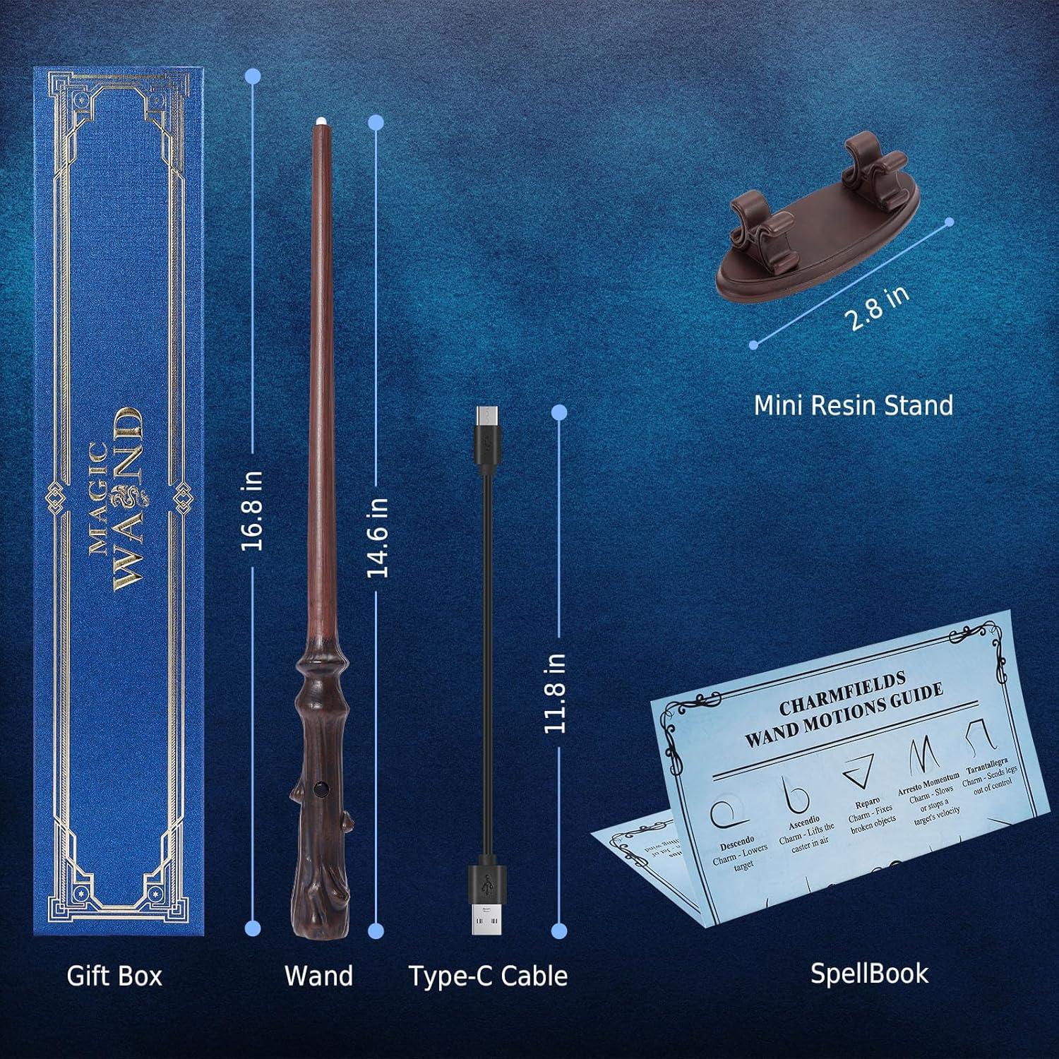 Varita Mágica Iluminada CharmFields Tronco 5 Colores Recargable