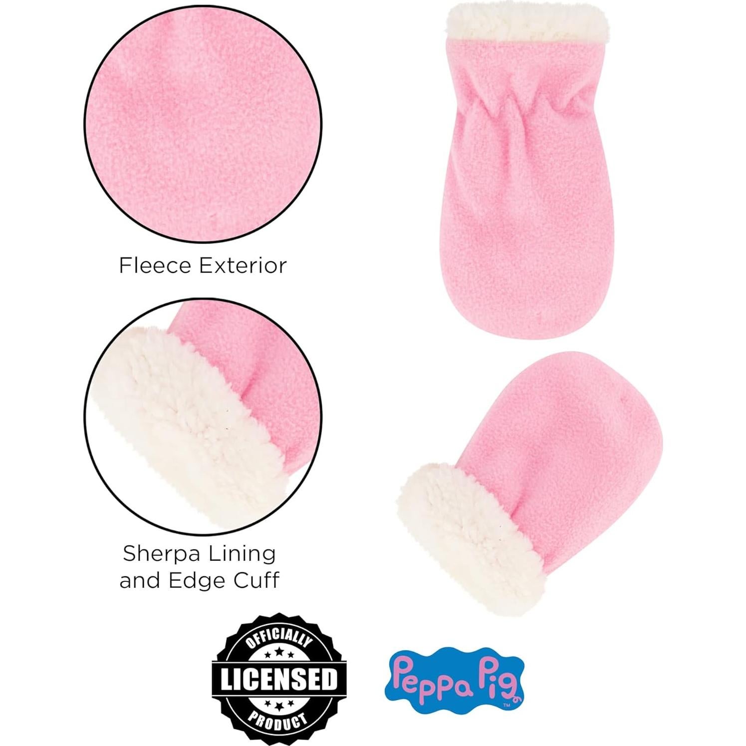 Gorro de Invierno Peppa Pig + Guantes para Niñas 2-4 Años