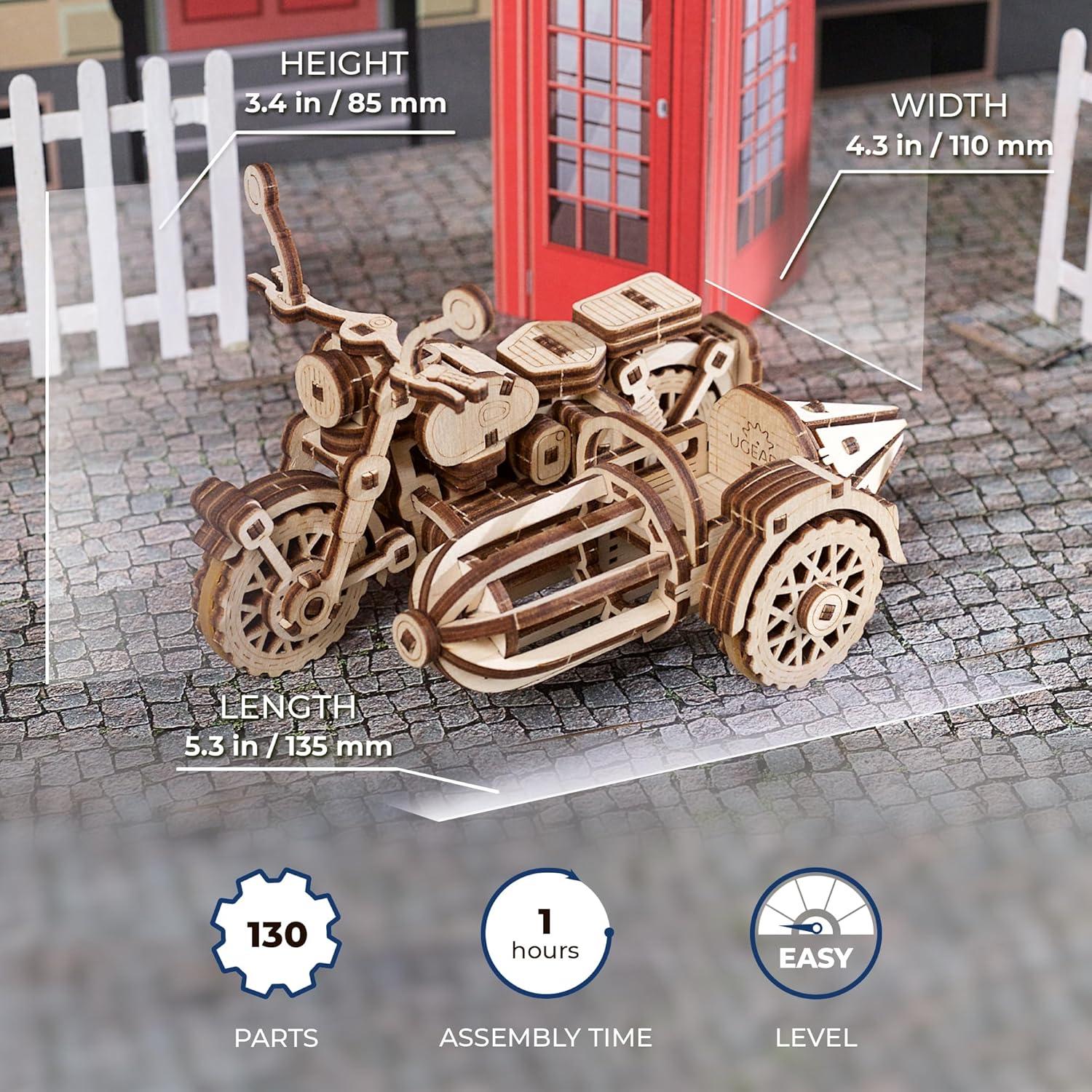 Puzzle 3D UGEARS Motocicleta Voladora de Hagrid - Modelo Mini