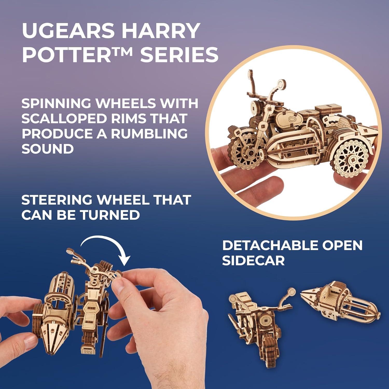 Puzzle 3D UGEARS Motocicleta Voladora de Hagrid - Modelo Mini