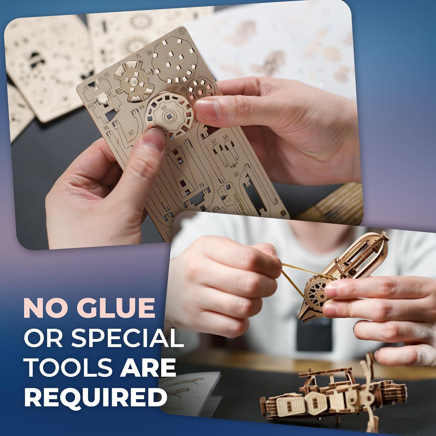 Puzzle 3D UGEARS Motocicleta Voladora de Hagrid - Modelo Mini