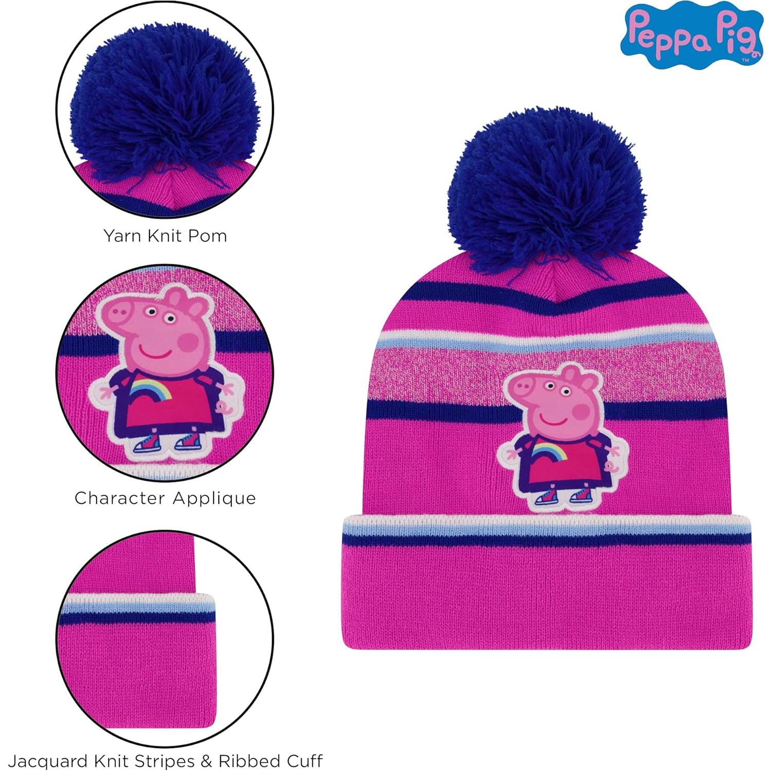 Gorro de invierno Hasbro Peppa Pig + guantes para bebés
