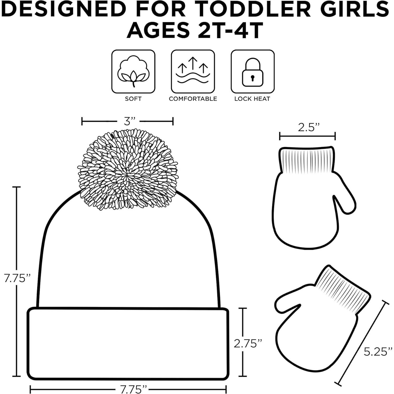 Gorro de invierno Hasbro Peppa Pig con guantes para bebés