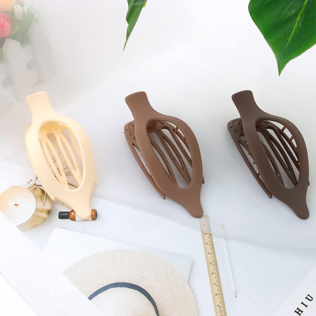 Pinzas Planas para Cabello Atoden - 3 Pcs, 11.94 cm, Antideslizantes