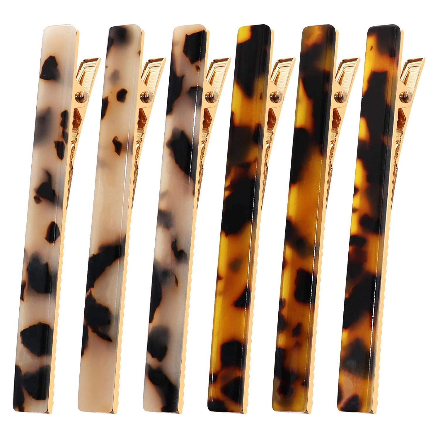 Clips para el Cabello Cobahom 6 Pcs Estampado de Leopardo